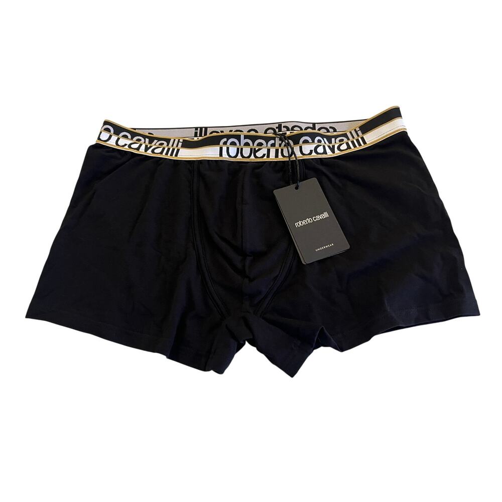 ROBERTO CAVALLI Logo Waistband Stretch Cotton Boxer Briefs NIB IT52/Large